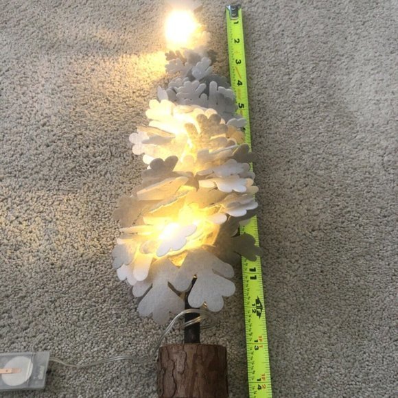 Mini Light Up Christmas Tree 14" Rustic Farmhouse - Picture 9 of 11